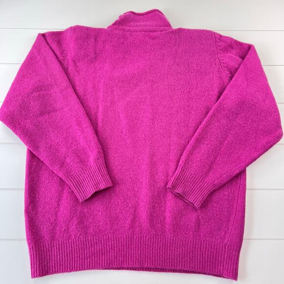 Deans of Scotland Vintage Pink Turtleneck Wool Rabbit Hair Sweater Size Large - Picture 2 of 5